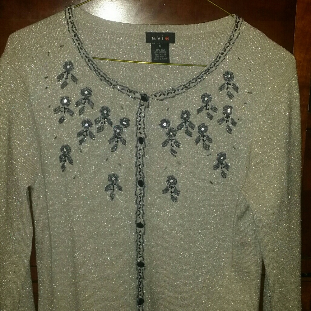 Silver dressy sweater